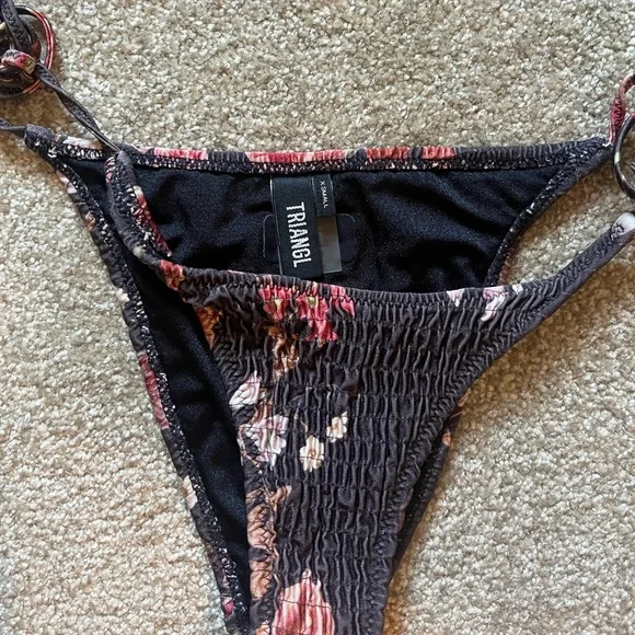 TRIANGL Brown Floral Bikini - Picture 3 of 11